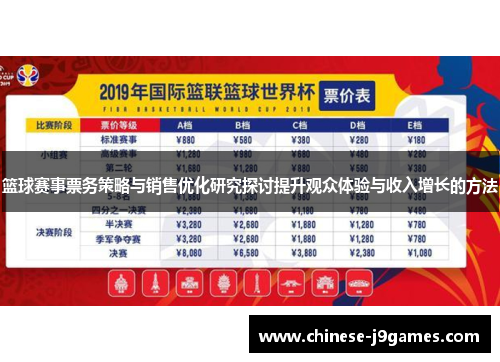 篮球赛事票务策略与销售优化研究探讨提升观众体验与收入增长的方法